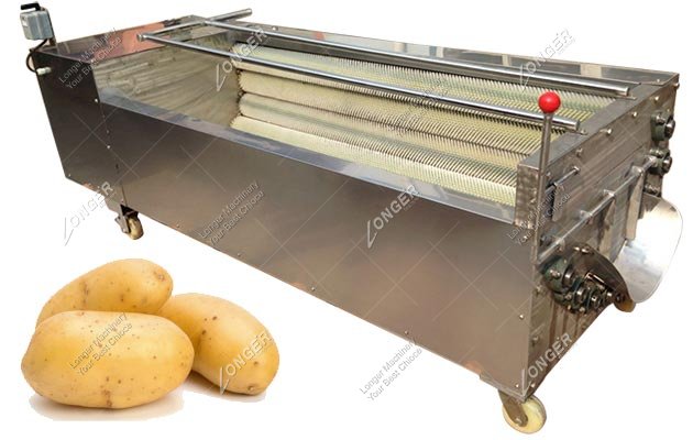 brush potato washing and peeling machine