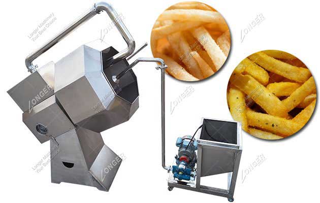 Automatic Potato French Fries Seasoning Machine in 