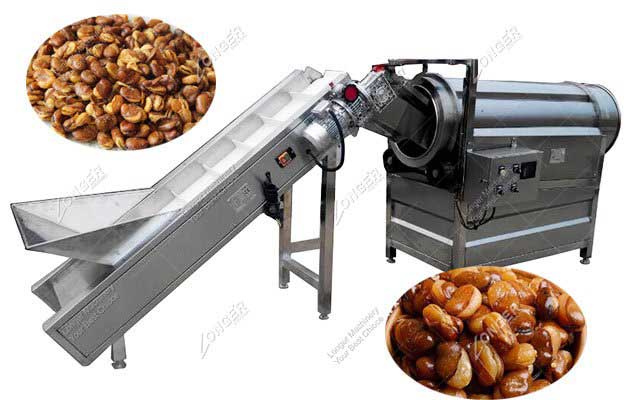 Continuous Single Drum Broad Bean Seasoning Machine 1000KG/H 