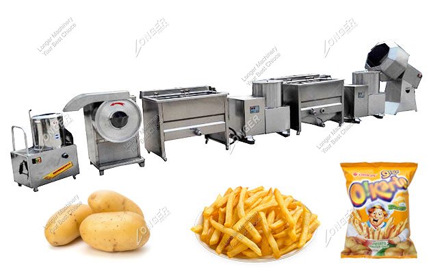Small Scale Semi Automatic French Fries Production Line Cost
