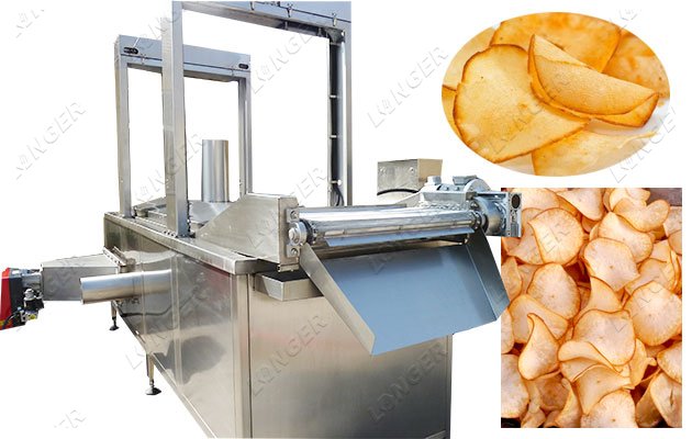 Gas Cassava Yuca Chips Frying Machine Automatic Pri