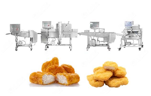 Fully Automatic Chicken Nugget Making Machine 400kg/h