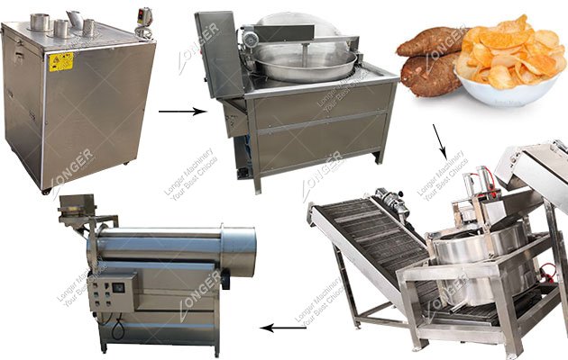 Cassava Chips Making MachinePotato Chips Processing Plant 300kg/h