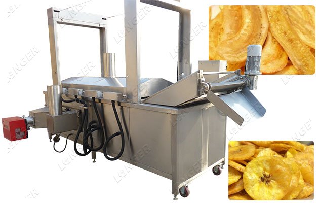 Continuous Banana Chips Fryer Machine
