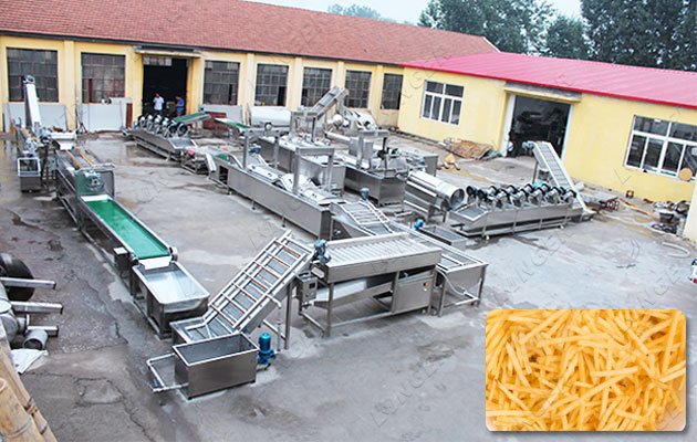 Potato French Fries Processing Line in Factory